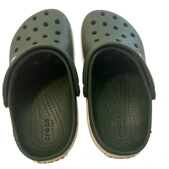 Crocs Crocband Slip On Clogs Forest Green Shoes Size c11 c 11 Little Kids Boys - Picture 8 of 10
